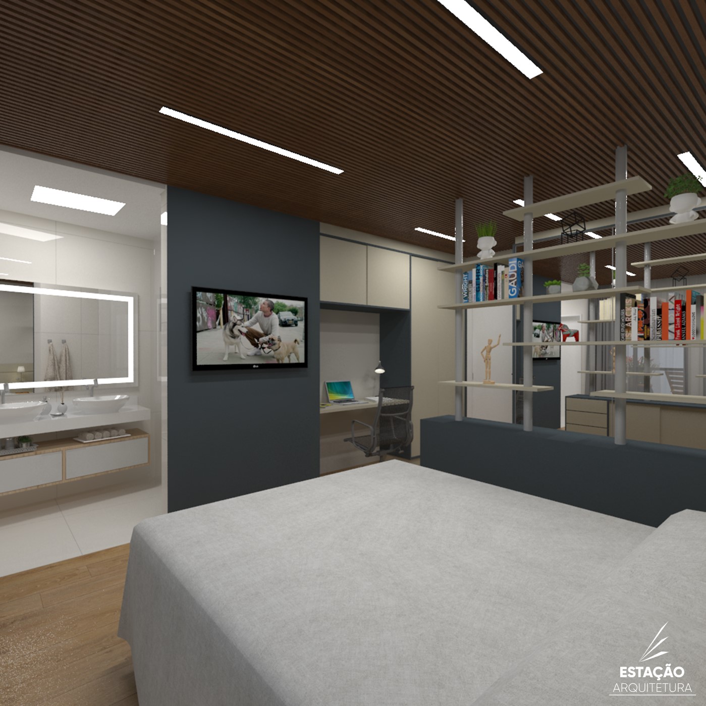 Projeto de Interiores de Suíte em Laguna - Estação Arquitetura