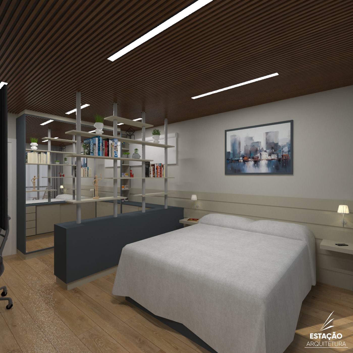 Projeto de Interiores de Suíte em Laguna - Estação Arquitetura